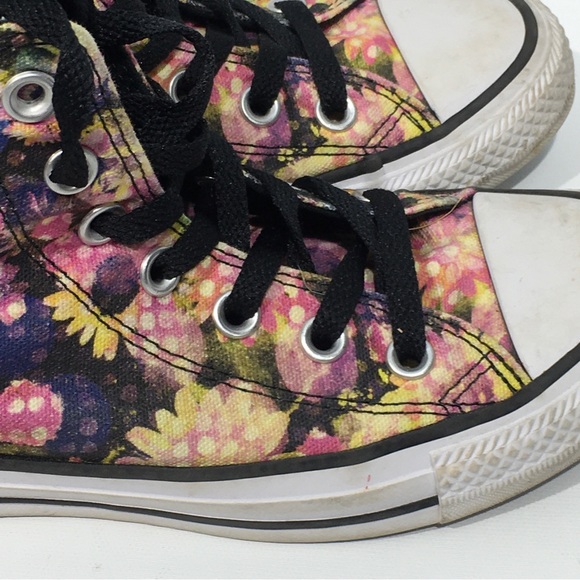 Converse All Star Chucks Floral Sunflower Print  Sz 5 - Picture 6 of 10